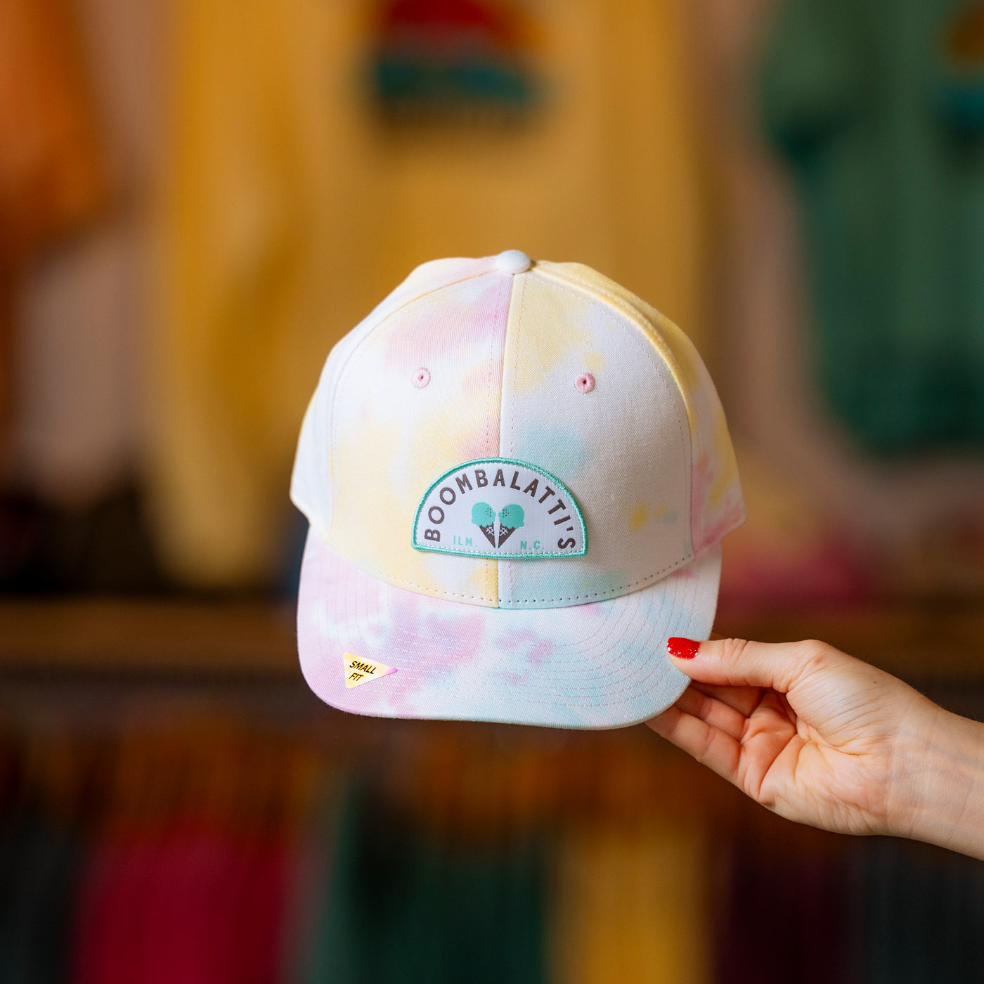 Cotton Candy Tie Dye Patch Hat - Youth/Small Sized