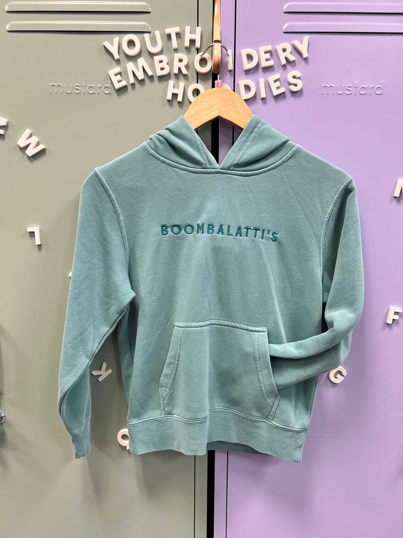 Youth Embroidered Pigment-Dyed Hooded Sweatshirts