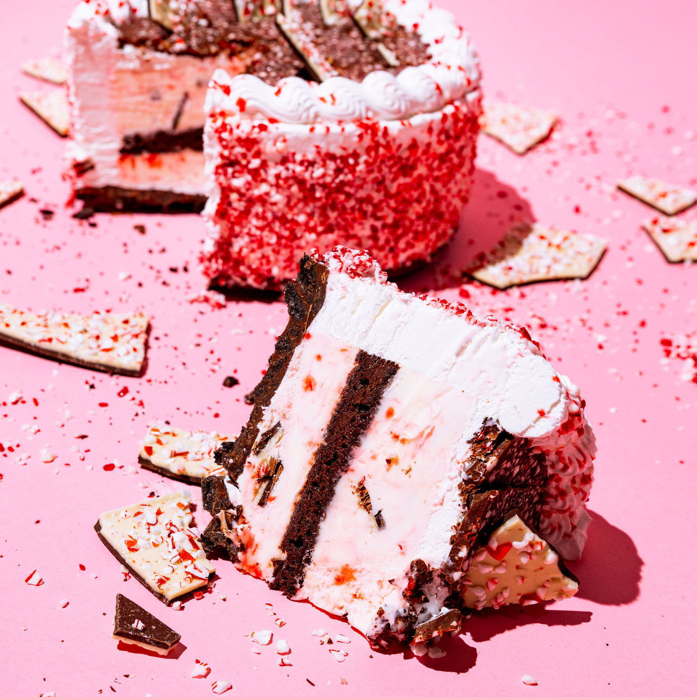 Peppermint Bark Ice Cream Cake - Local Pickup Only