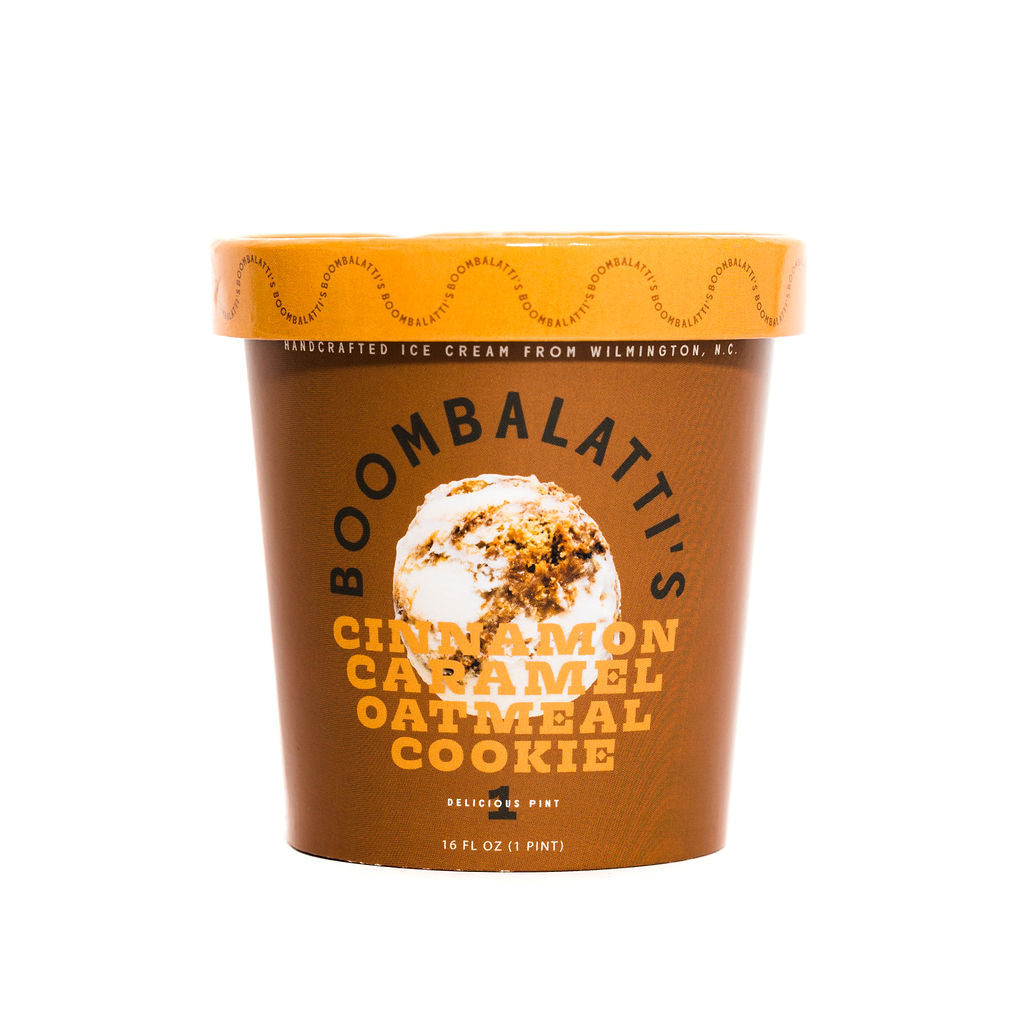 Boombalatti's Cinnamon Caramel Oatmeal Cookie Ice Cream | One